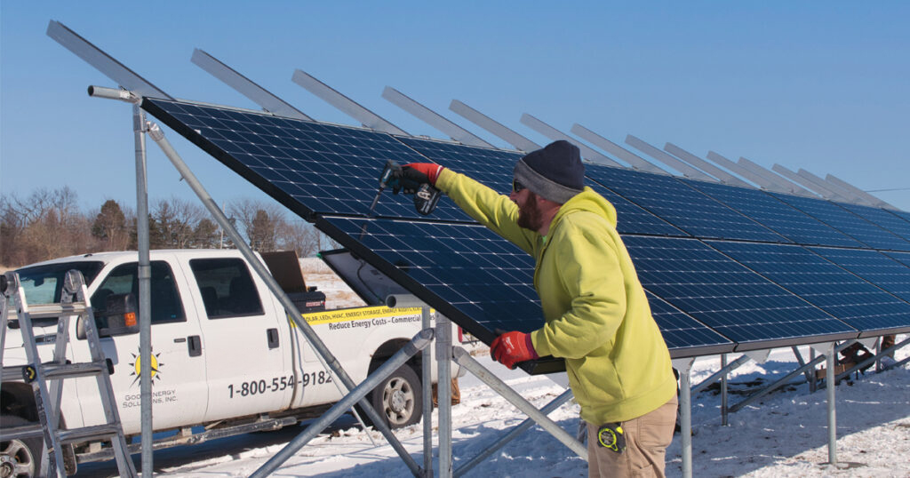 Residential Ground Mount Solar Installation